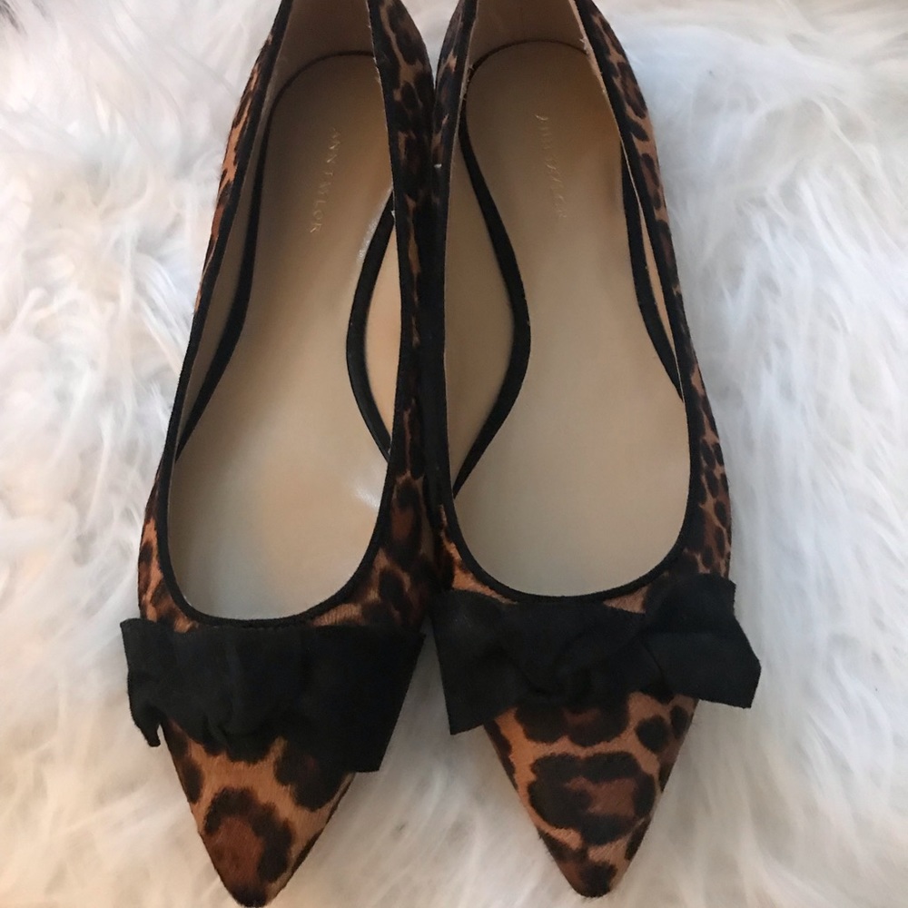 BRand New Ann Taylor Pony Hair Shoes w bow